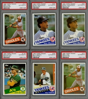 1985 Topps "Traded" Prototype Near Sets Collection (2) - An Incredibly Scarce Topps Offering! 